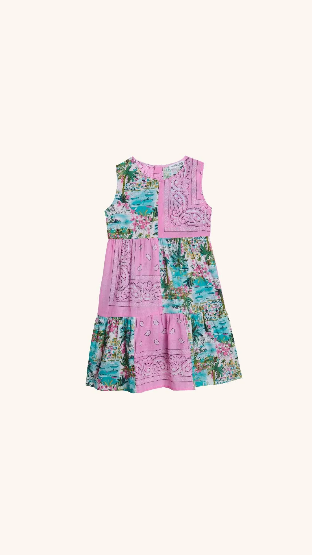 Dress Kids Hawai Pink Bandana