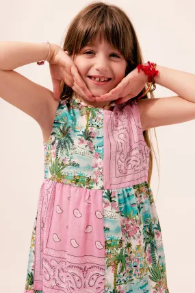 Dress Kids Hawai Pink Bandana