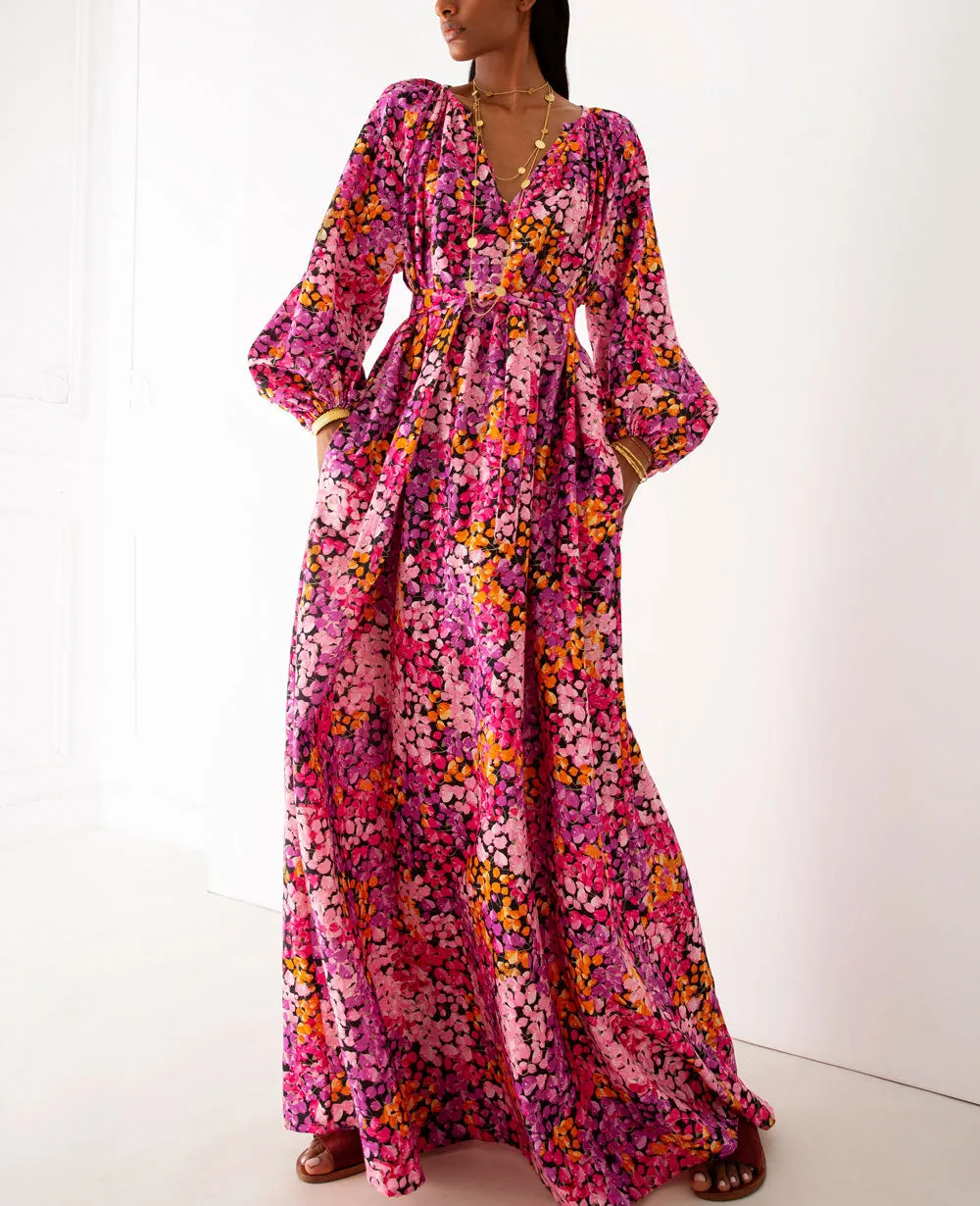 ECLECTIC DRESS "BOUGAINVILLEA" MULTICOLOR