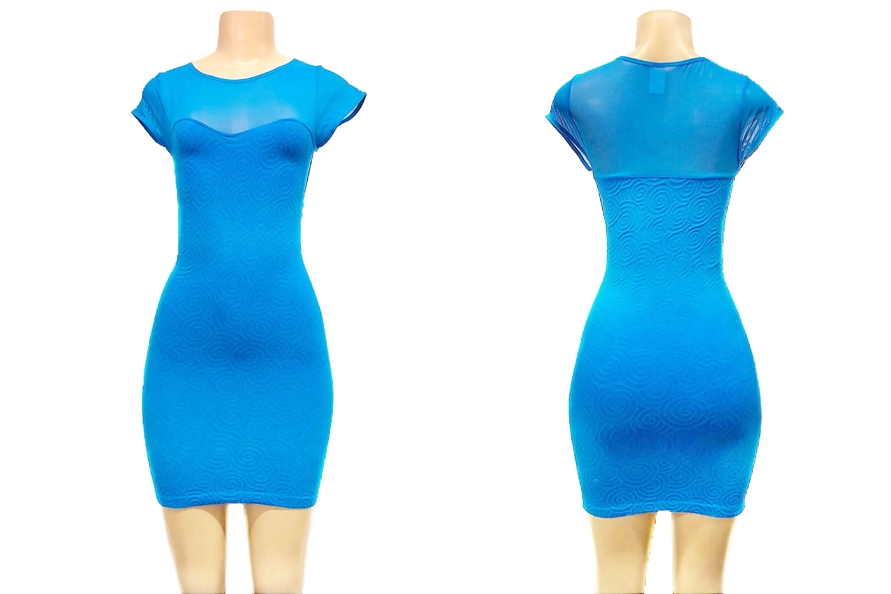 Evening Bodycon Dress with Sweetheart Neckline & Sheer Upper