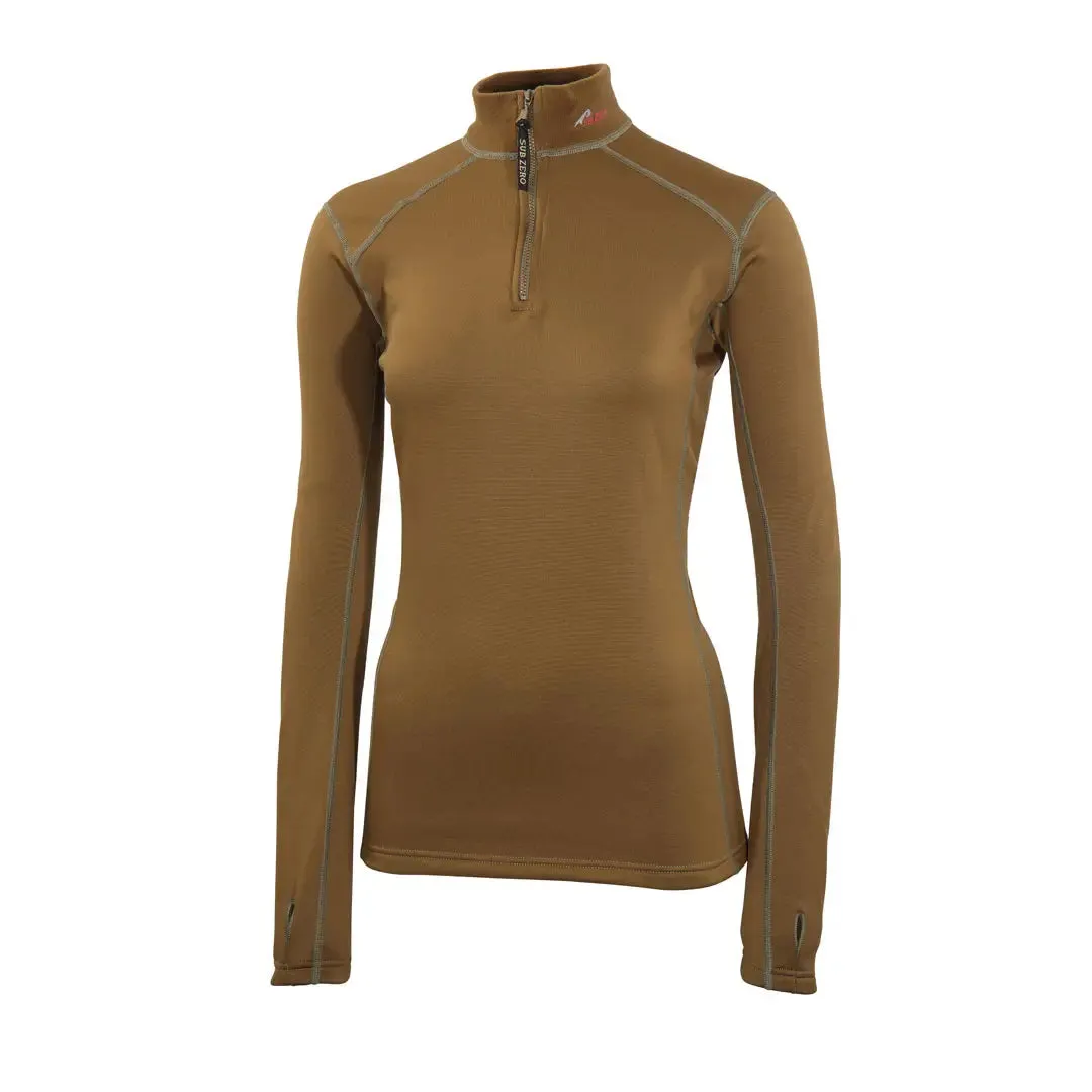 Factor 2 Womens Long Sleeve Zip Neck Mid Layer Top