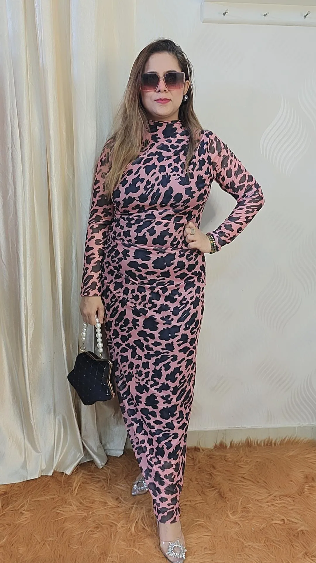 Fashion tiger print Bodycon Dress