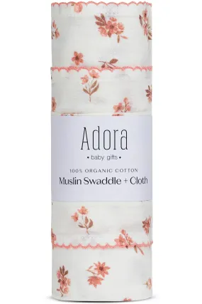 Floral Girls Swaddle   Cloth