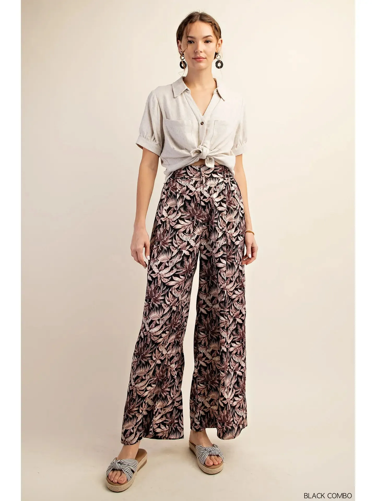 FLORAL PRINT PALAZZO PANTS