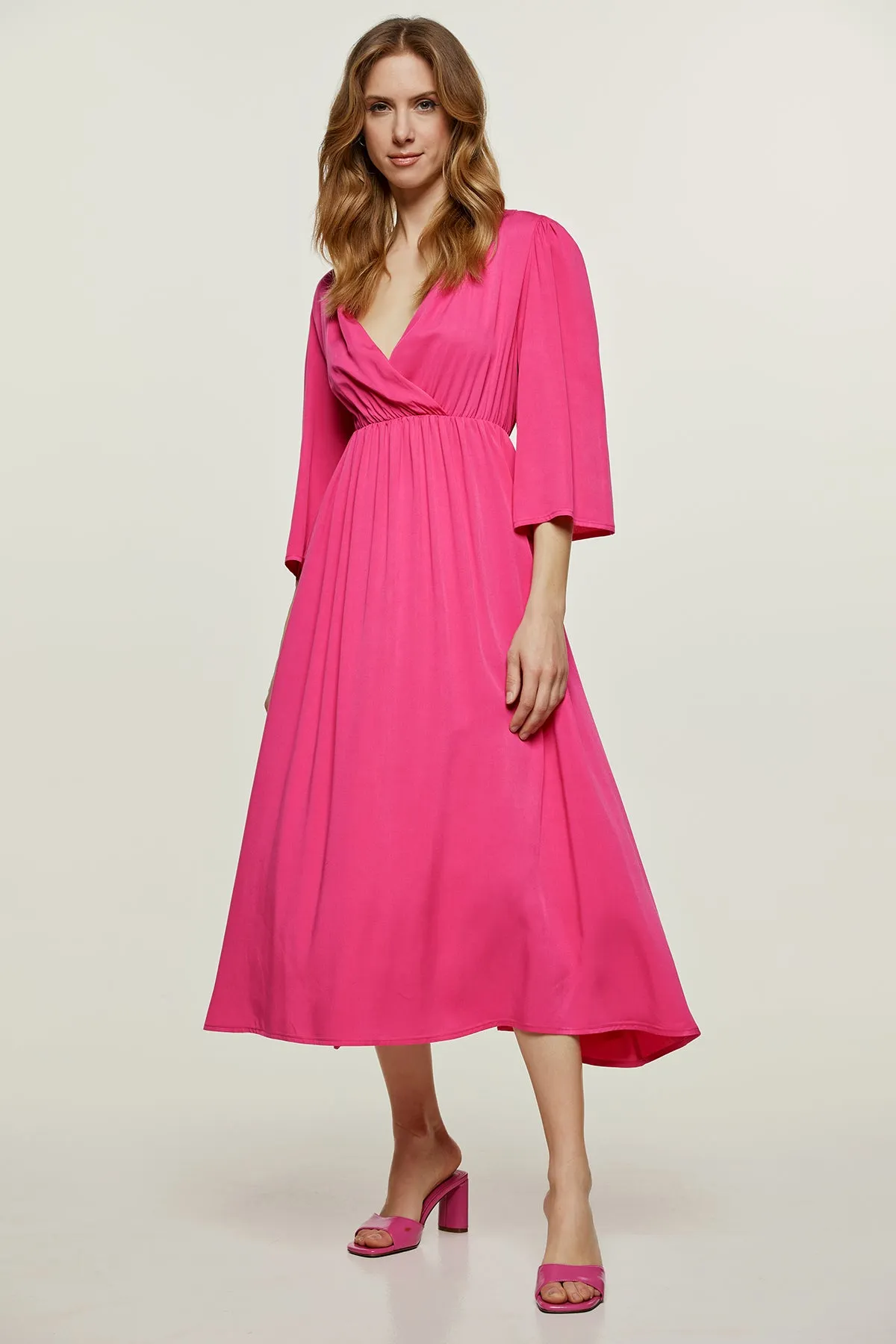 Fuchsia Empire Line Dress