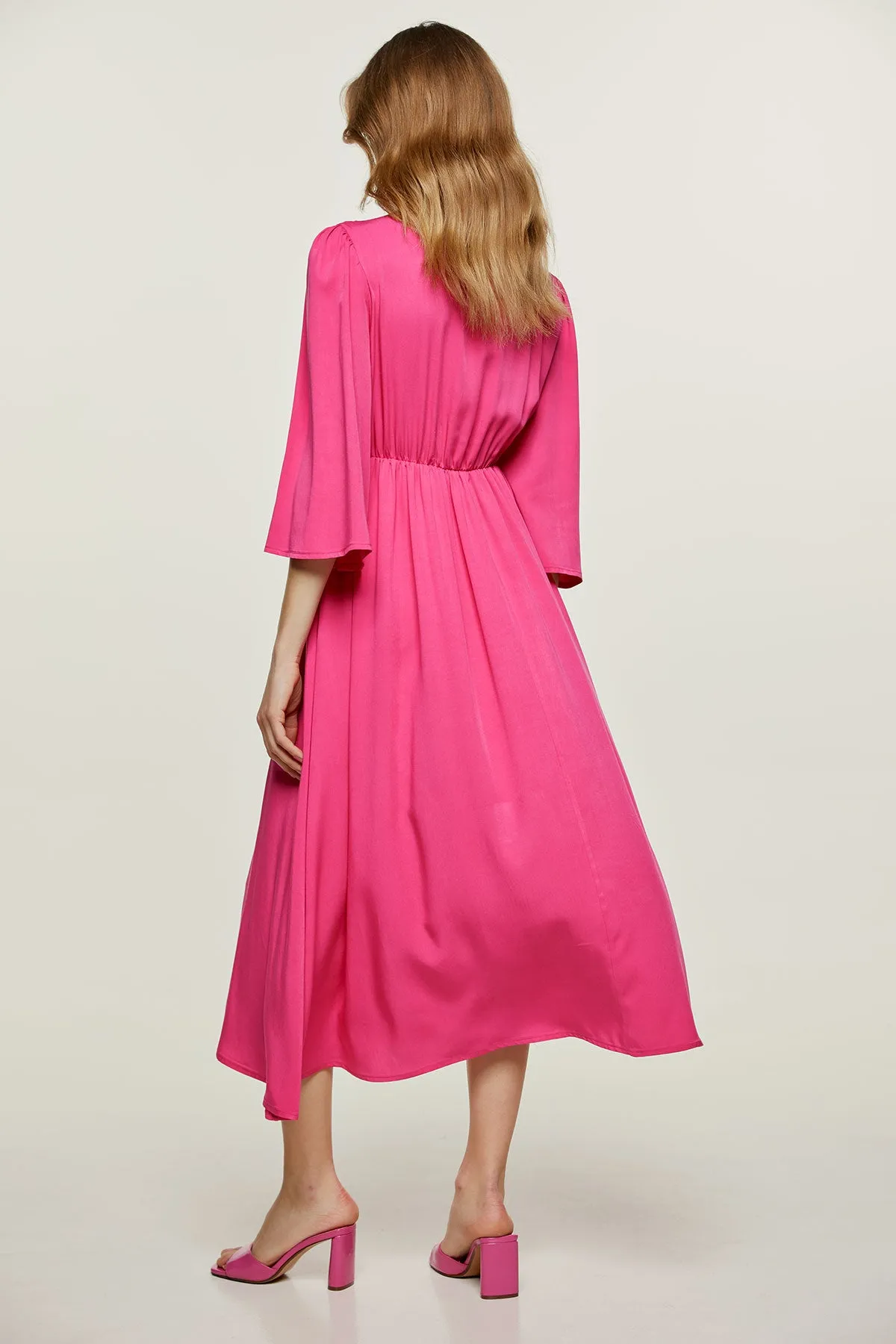 Fuchsia Empire Line Dress