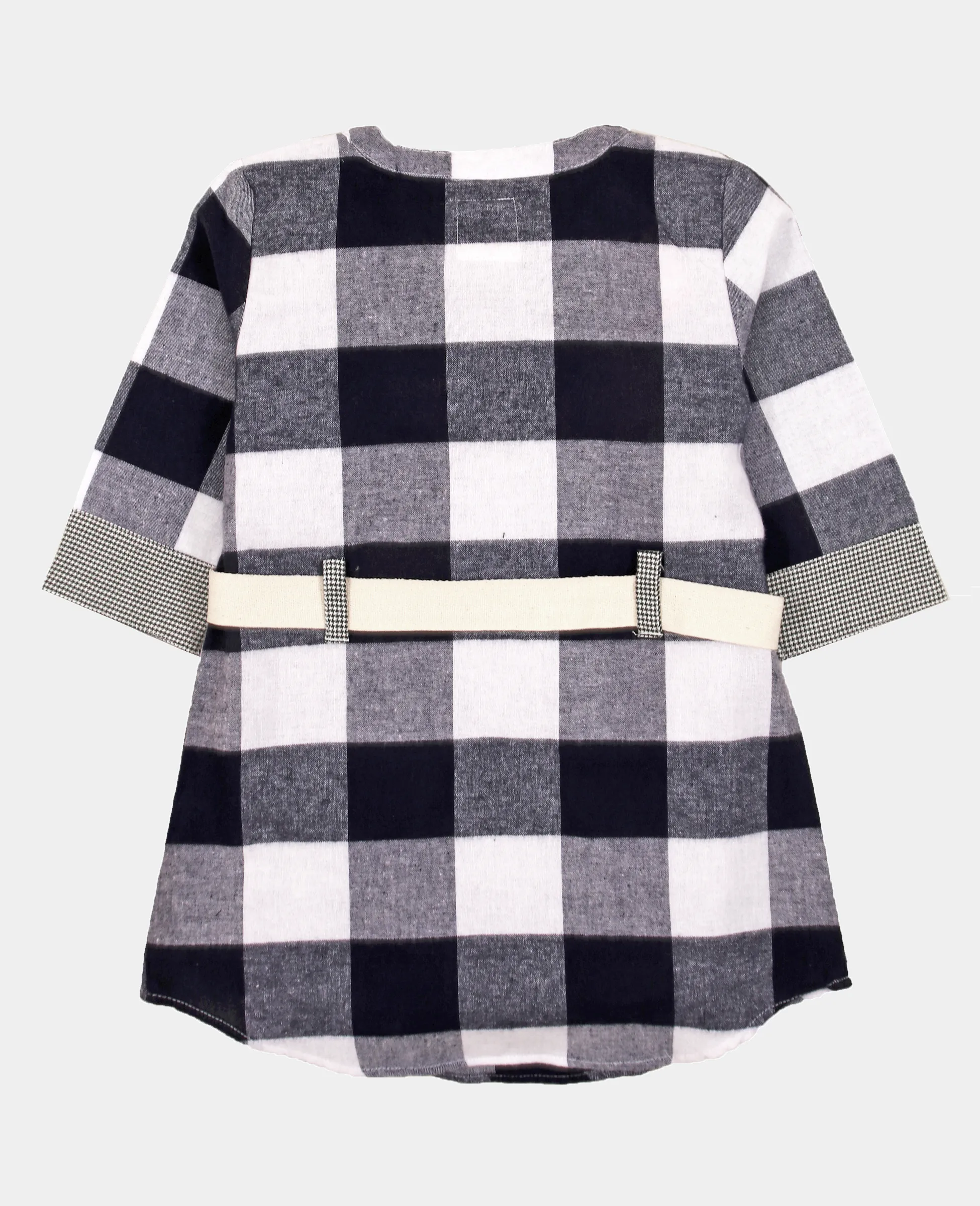 Girls Check Flannel Tunic Top