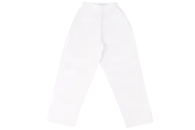 Girls Elasticated Pants (Ijar) - White Polycotton