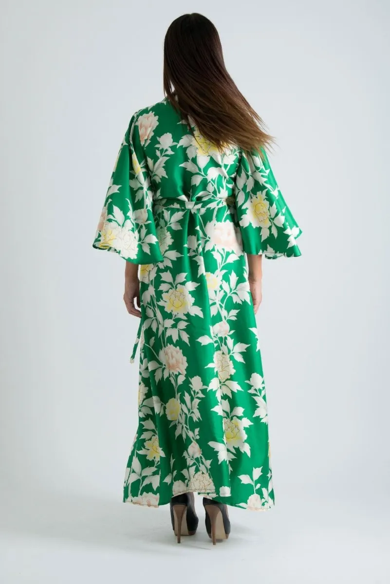 Green Summer Wrap Dress ASTRID