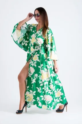 Green Summer Wrap Dress ASTRID