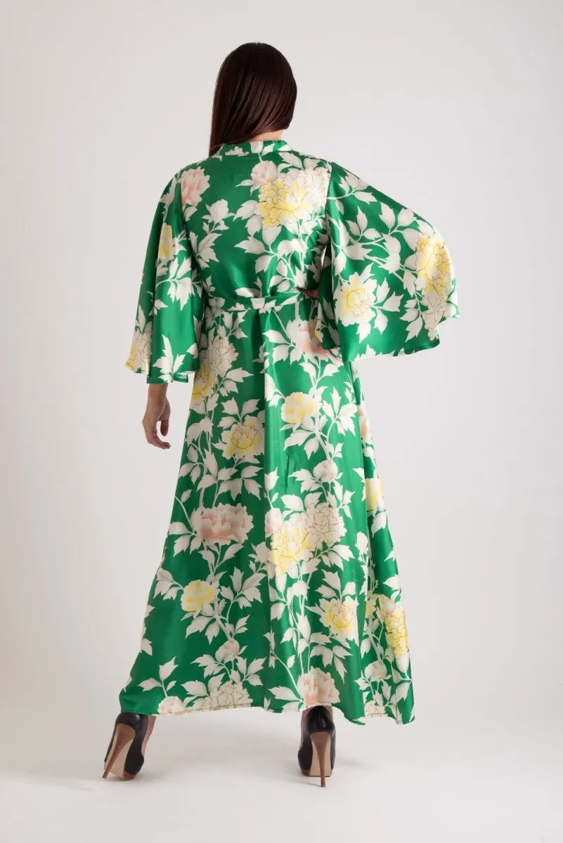 Green Summer Wrap Dress ASTRID