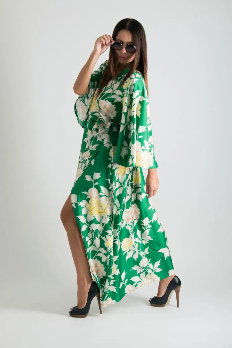 Green Summer Wrap Dress ASTRID