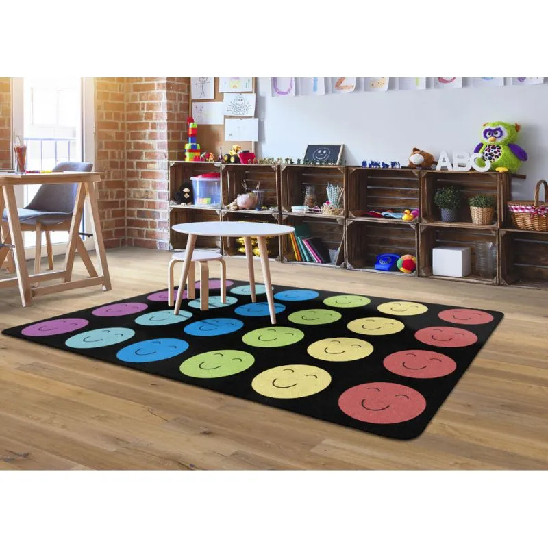 Groovy Grins Happy Faces Classroom Rug