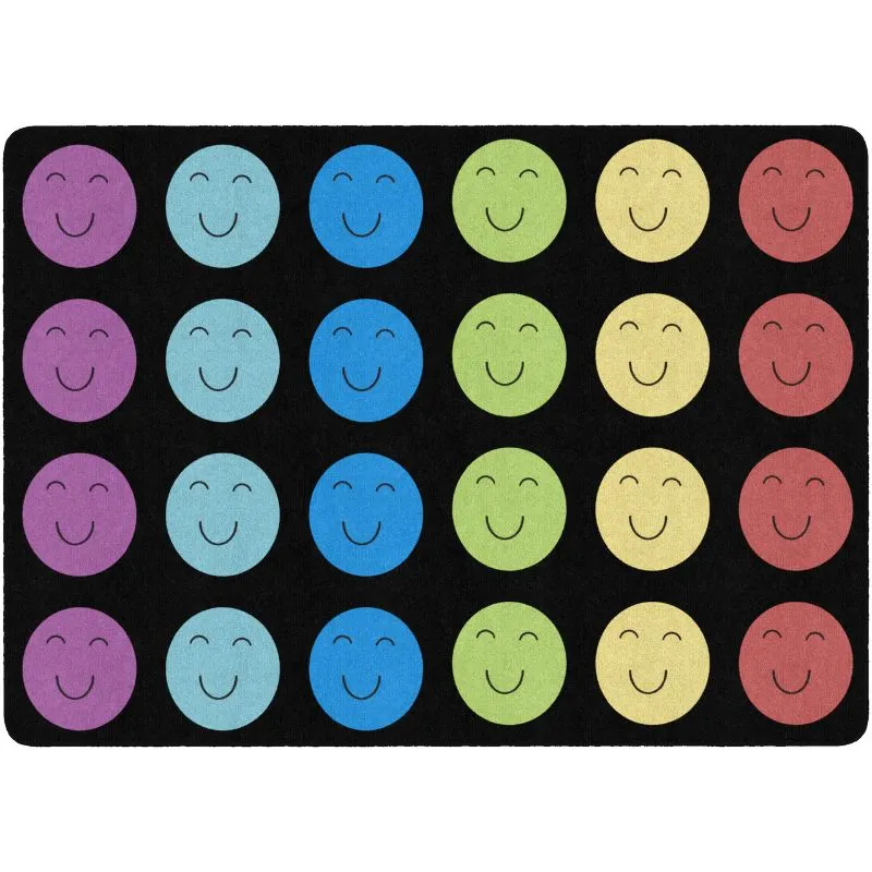 Groovy Grins Happy Faces Classroom Rug