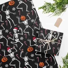 Halloween Versus Christmas Gift Wrapping Paper