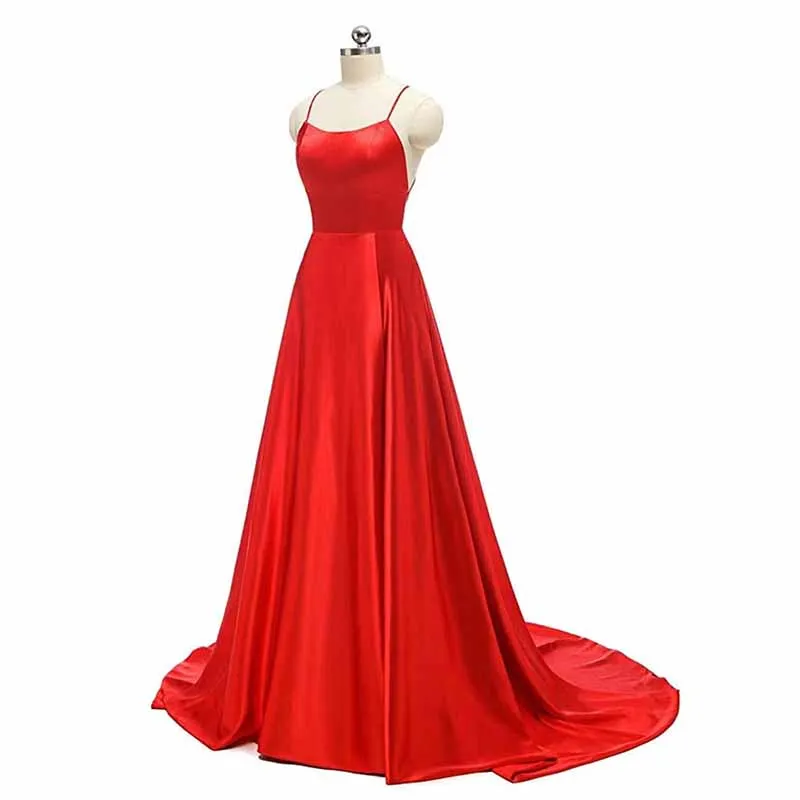 Halter Satin Bridesmaid Dress Long Side Spilt Backless Satin Formal Prom Evening Gowns