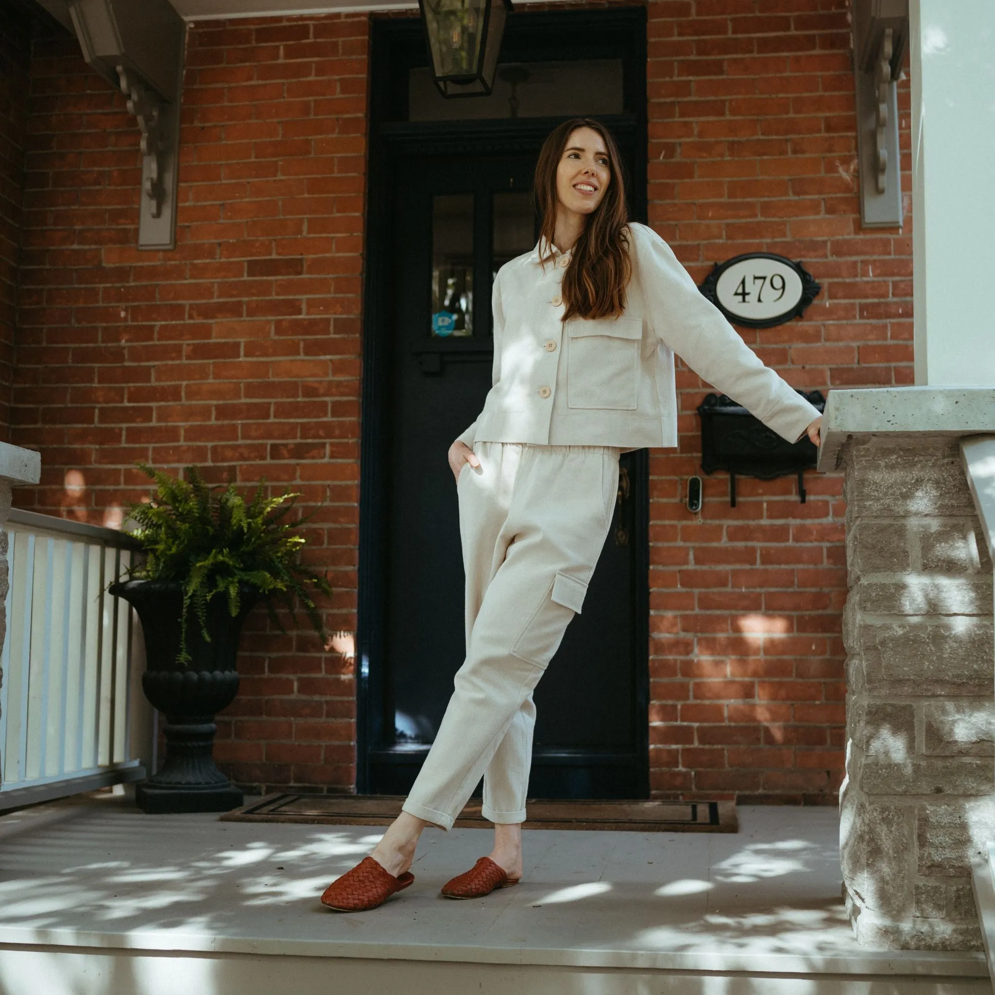 Herringbone Cargo Pants