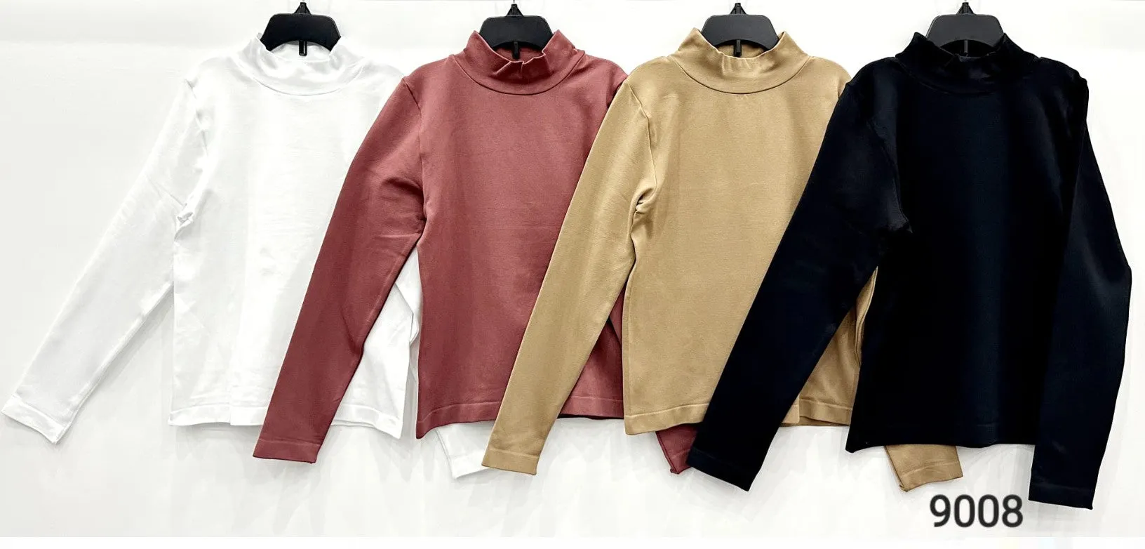 High Neck Smooth Long Sleeve