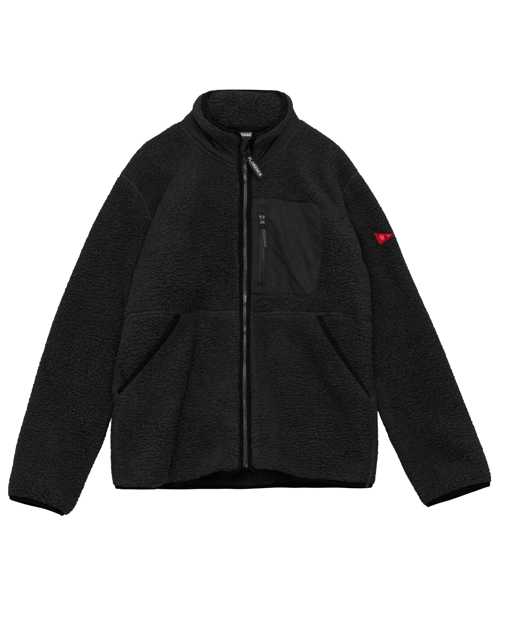 High Pile Utility Fleece Jacket in Black