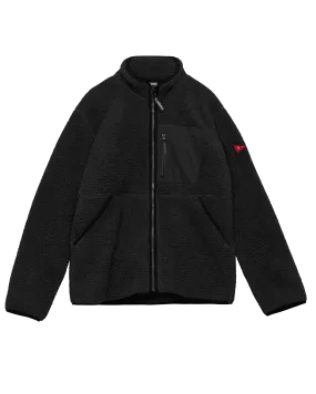 High Pile Utility Fleece Jacket in Black