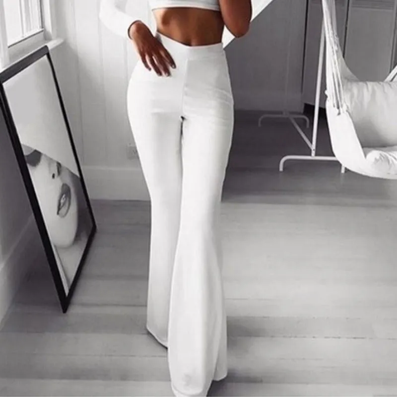 High Waist Flared Wide Leg Pants