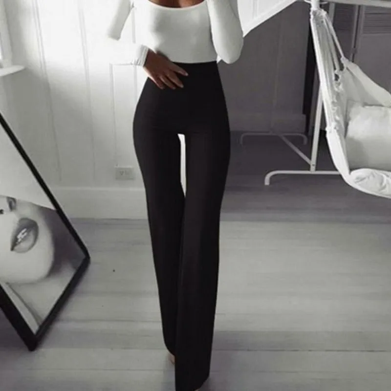 High Waist Flared Wide Leg Pants