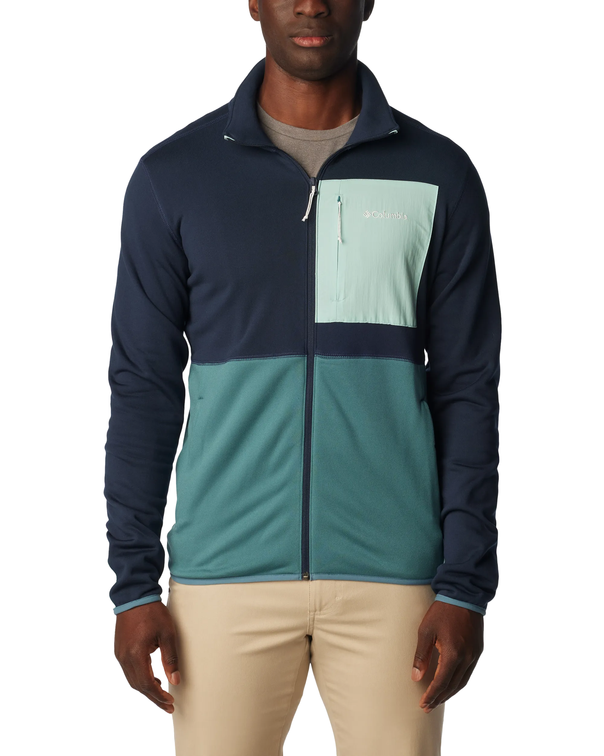 Hike Full Zip Fleece Jacket in Collegiate Navy, Cloudburst & Spray