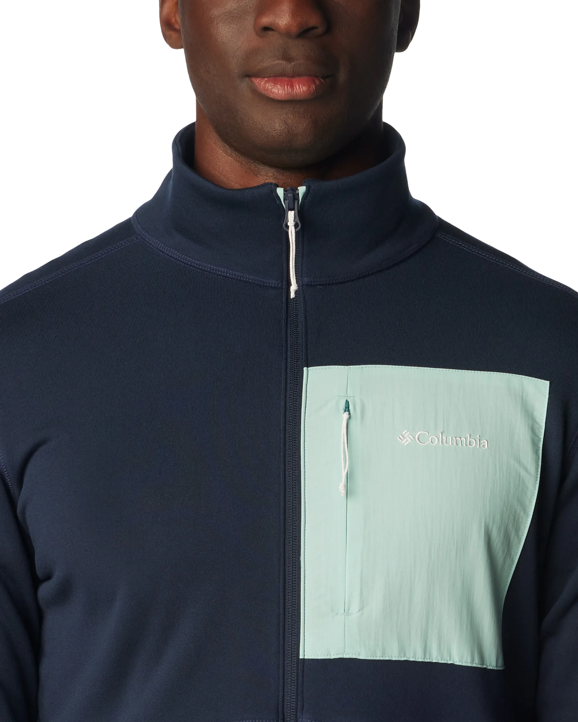 Hike Full Zip Fleece Jacket in Collegiate Navy, Cloudburst & Spray