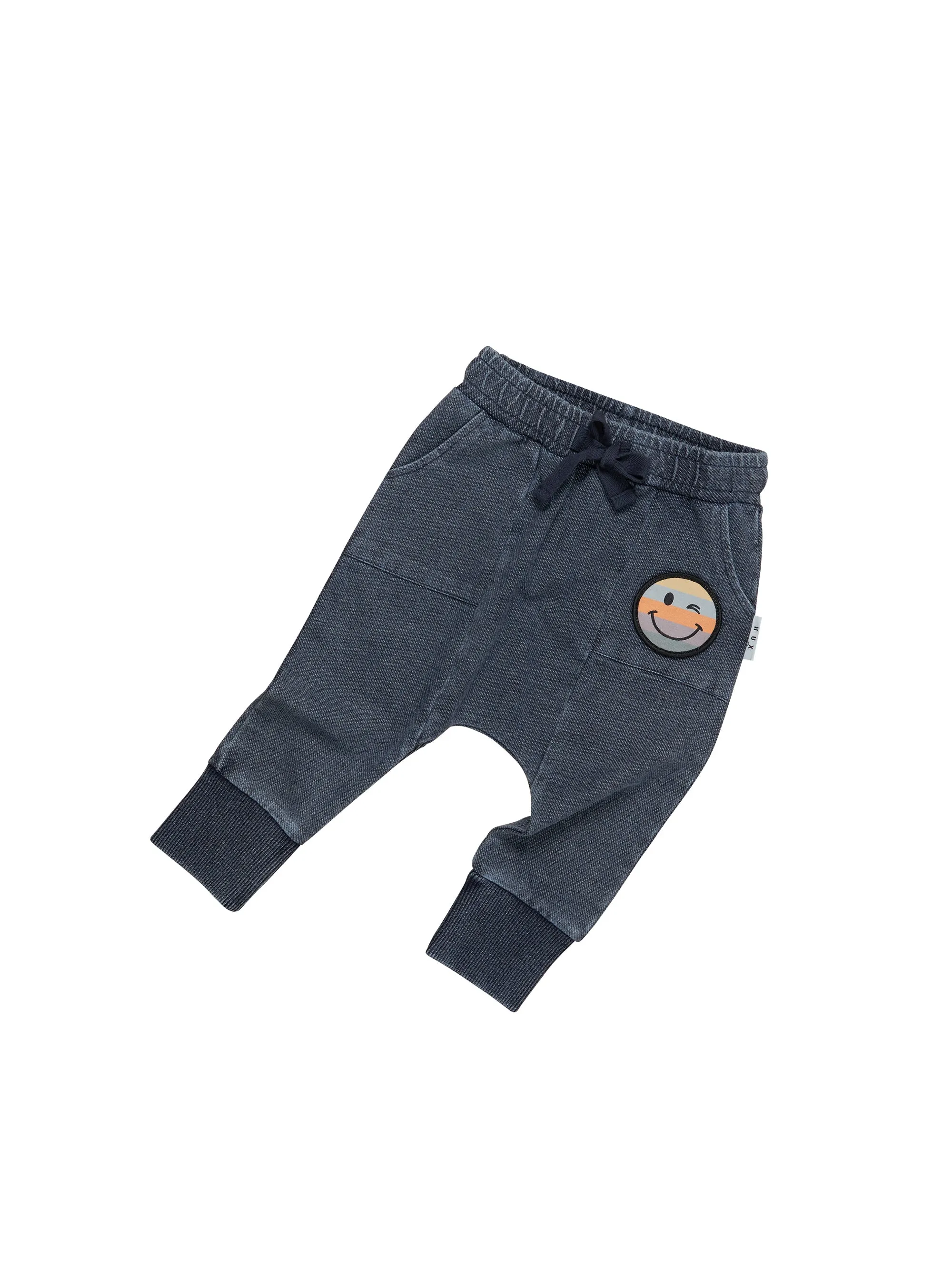 Huxbaby Rainbow Smiley Pocket Pants - Denim