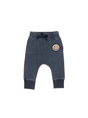 Huxbaby Rainbow Smiley Pocket Pants - Denim