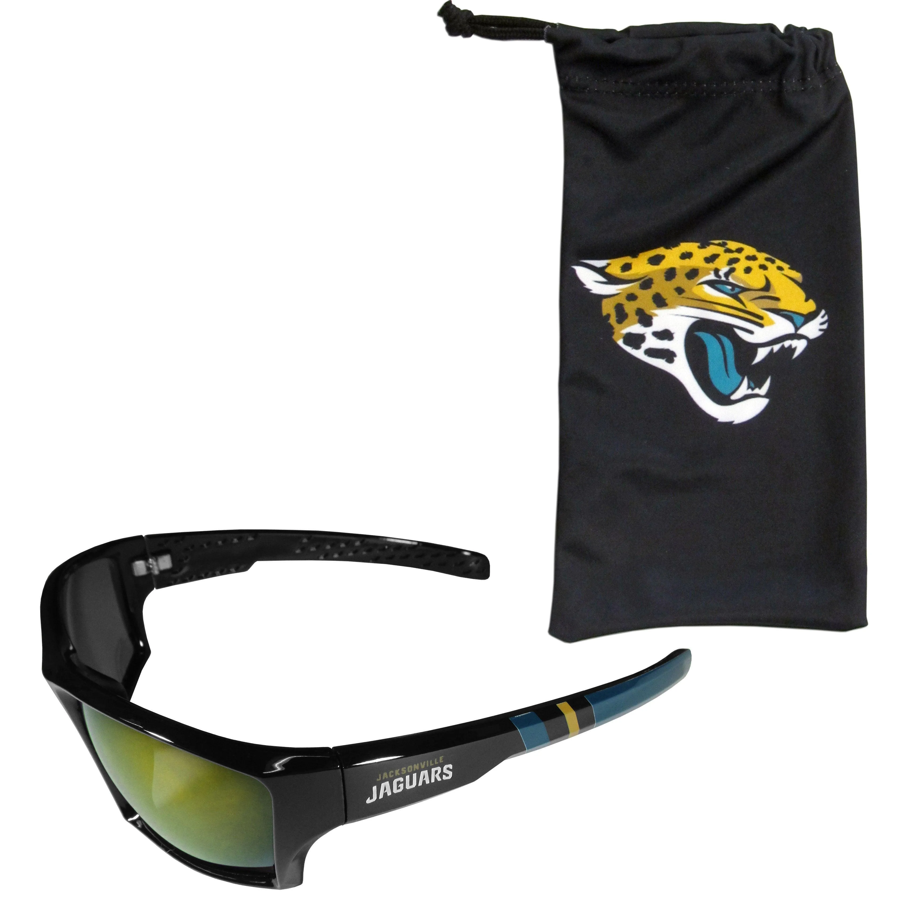 Jacksonville Jaguars Edge Wrap Sunglass and Bag Set