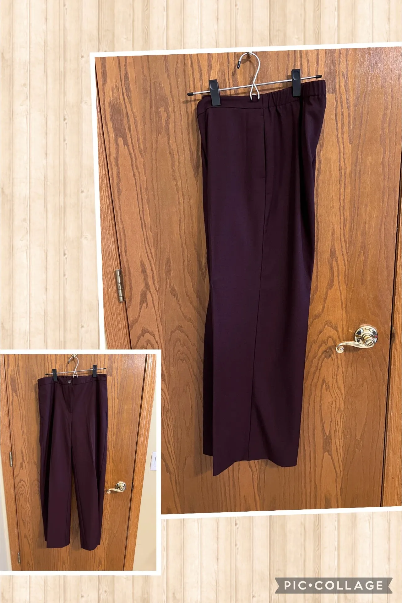 JJill size 10 burgundy dress pants w/elastic in - size Clothes M