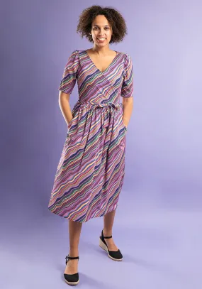 Joy Rainbow Squiggles Print Midi Dress