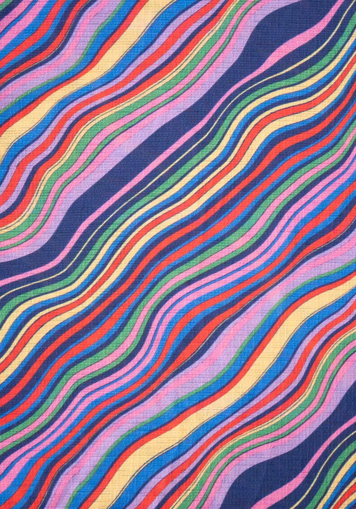 Joy Rainbow Squiggles Print Midi Dress