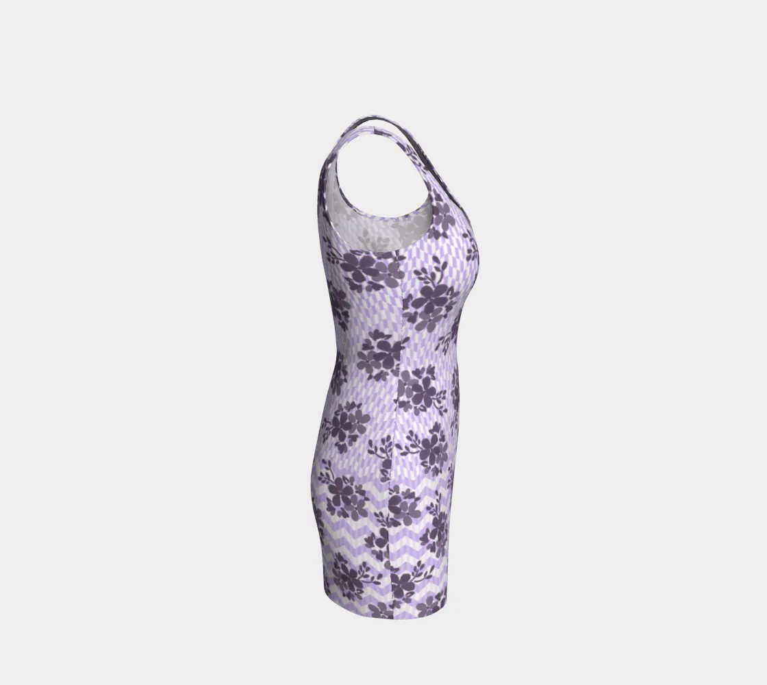 Lavendar Florals Bodycon Dress