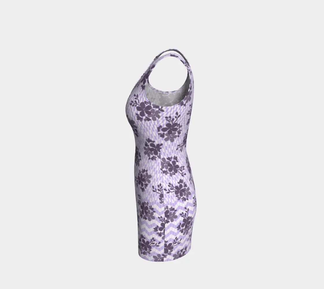 Lavendar Florals Bodycon Dress