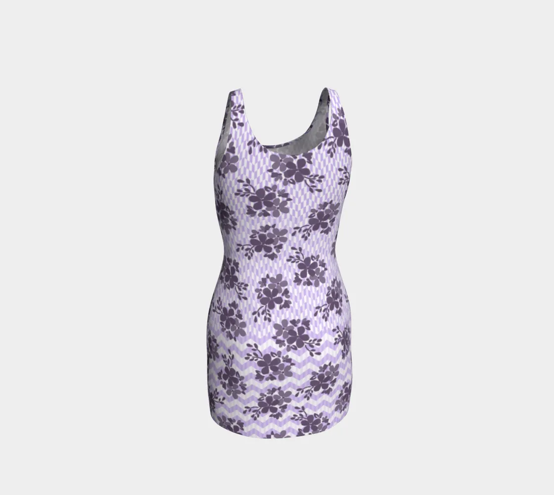 Lavendar Florals Bodycon Dress