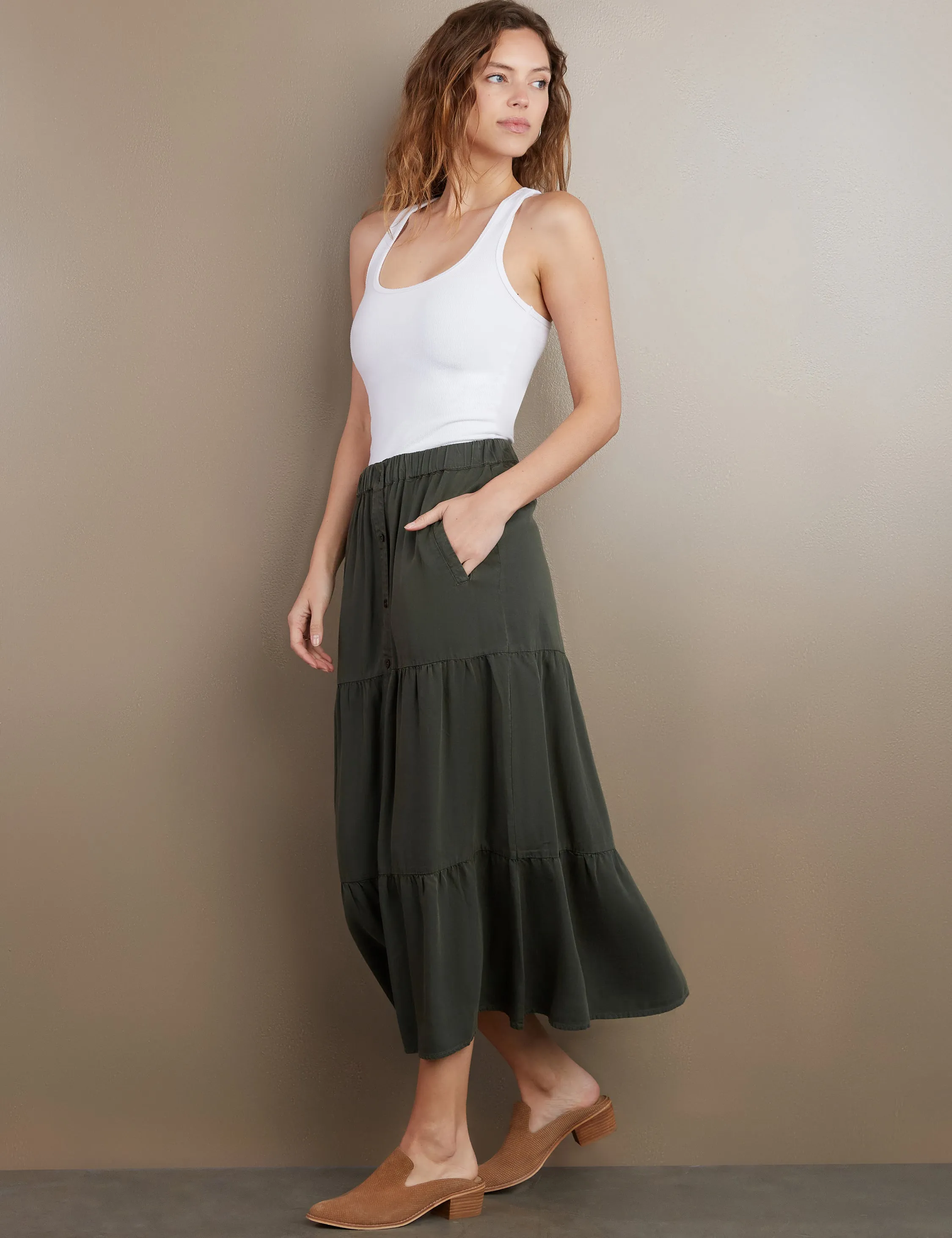 Layered Maxi Skirt