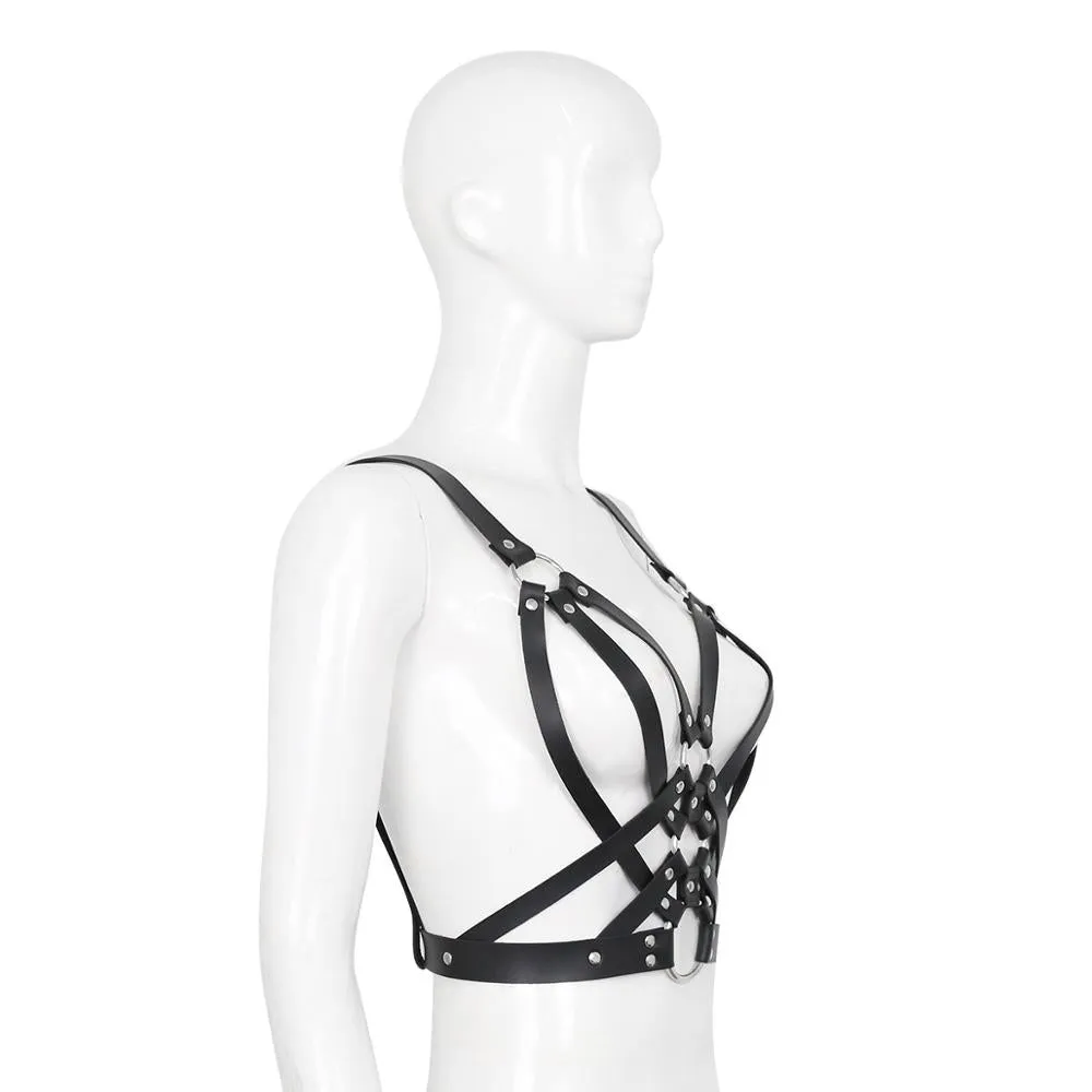 Leather Wrap Around Bralette