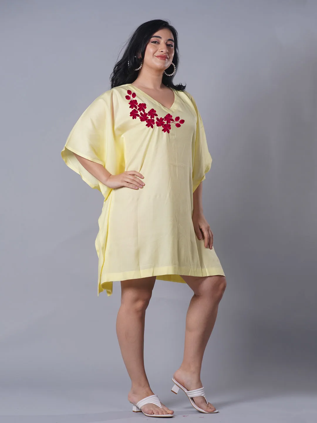 Lemon Rayon Kaftan - Breathtaking