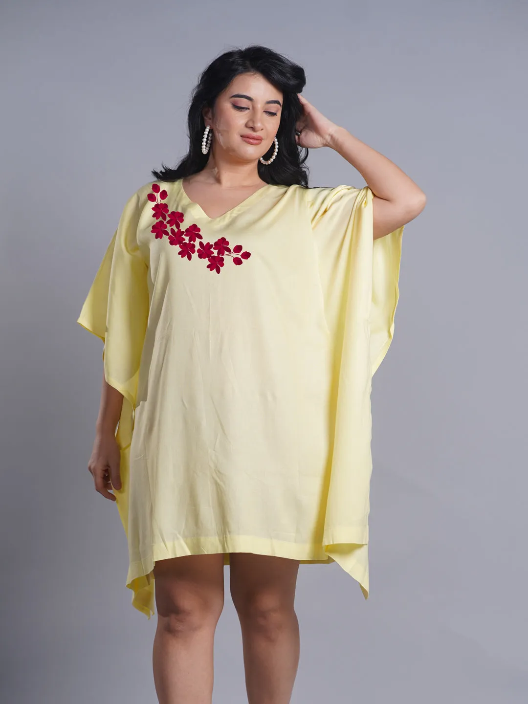 Lemon Rayon Kaftan - Breathtaking