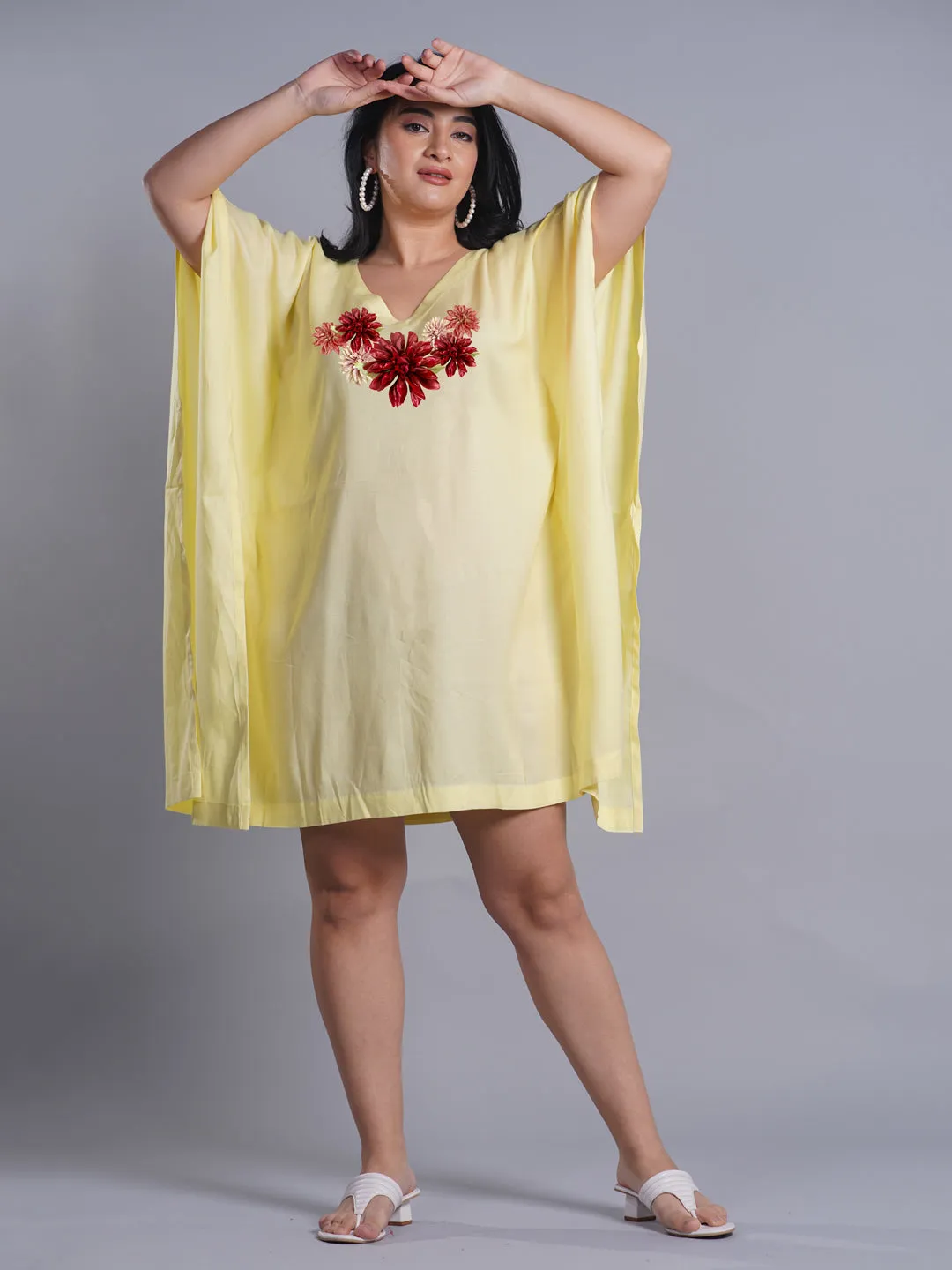 Lemon Rayon Kaftan - Magnificent