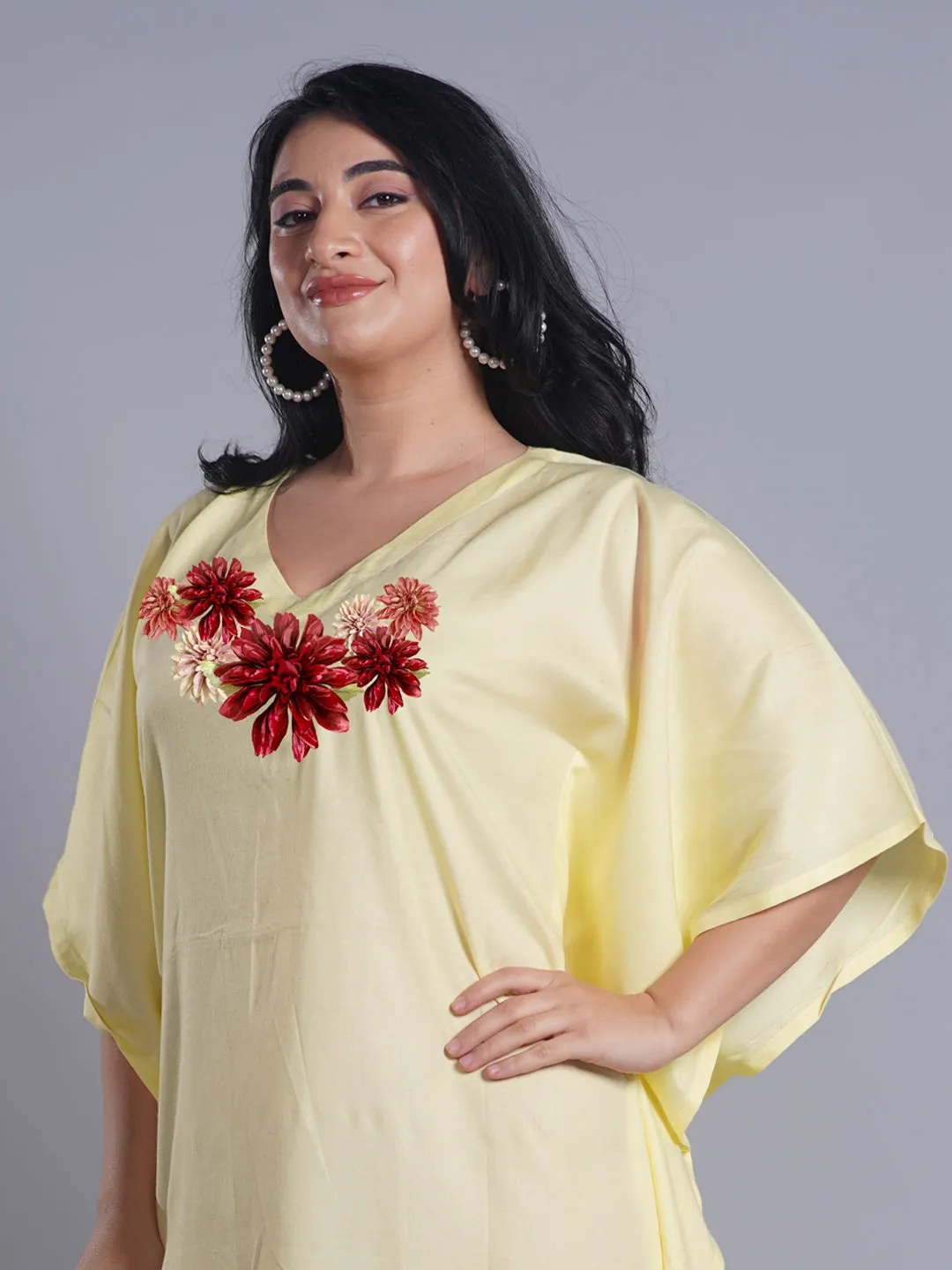 Lemon Rayon Kaftan - Magnificent