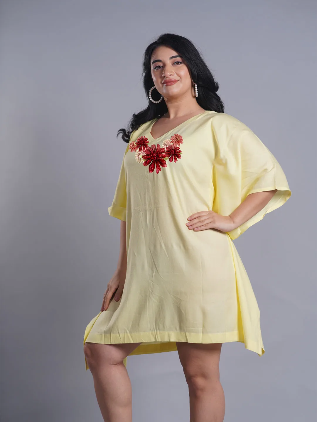 Lemon Rayon Kaftan - Magnificent