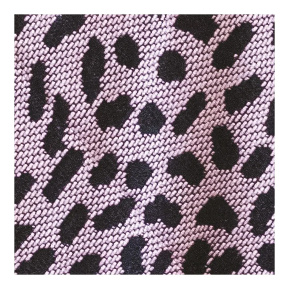 Leopard Black/Pink Rayon Throw