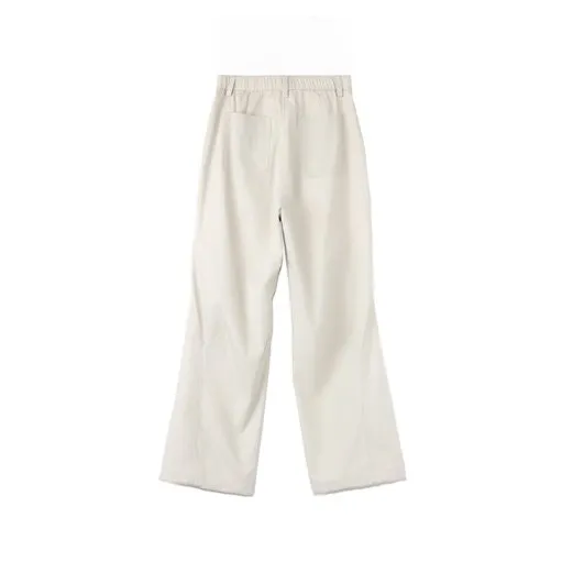 Lightweight Knee Pleated Paratrooper Pants In Apricot