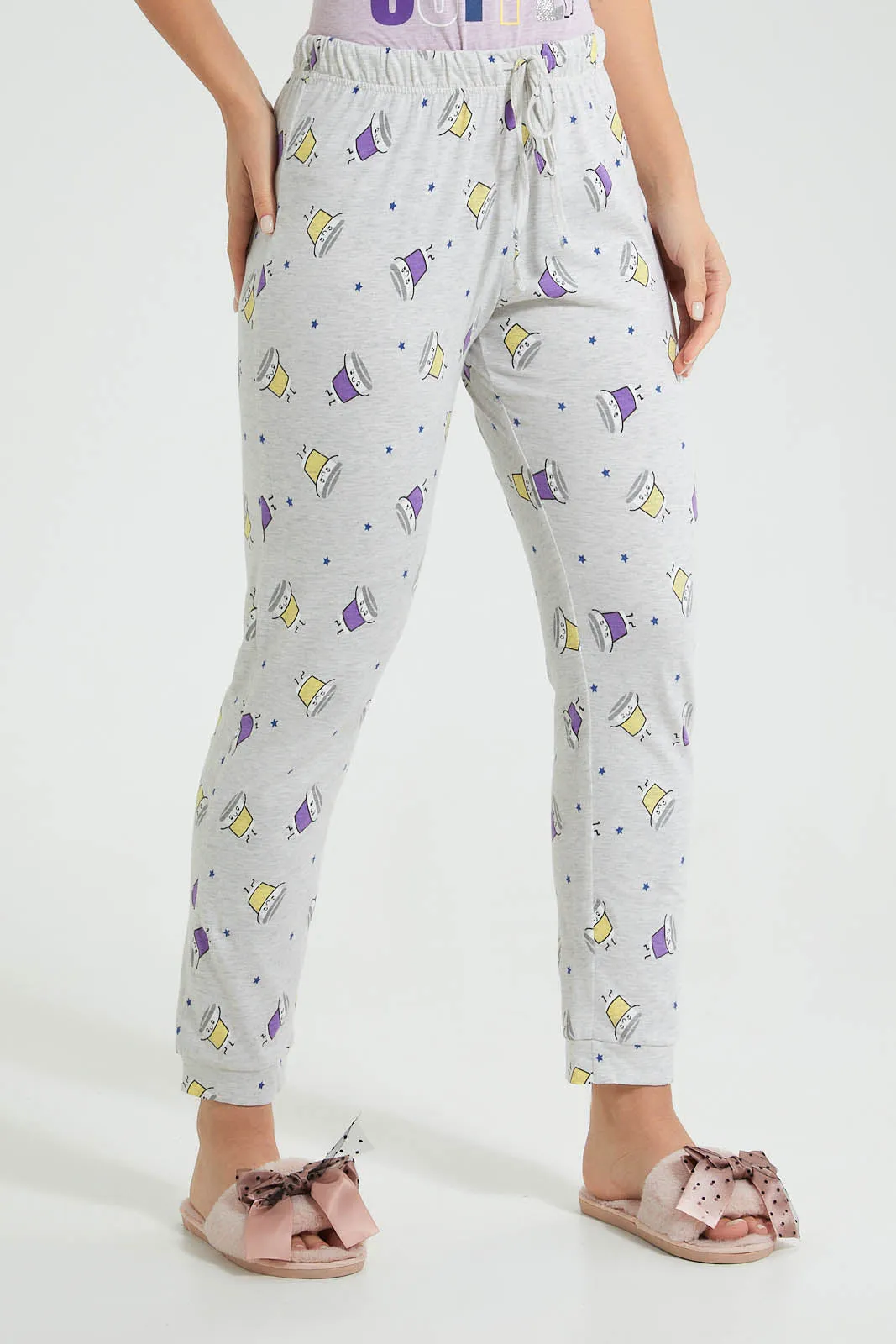 Lilac Coffee Pyjama Set (2 Piece)