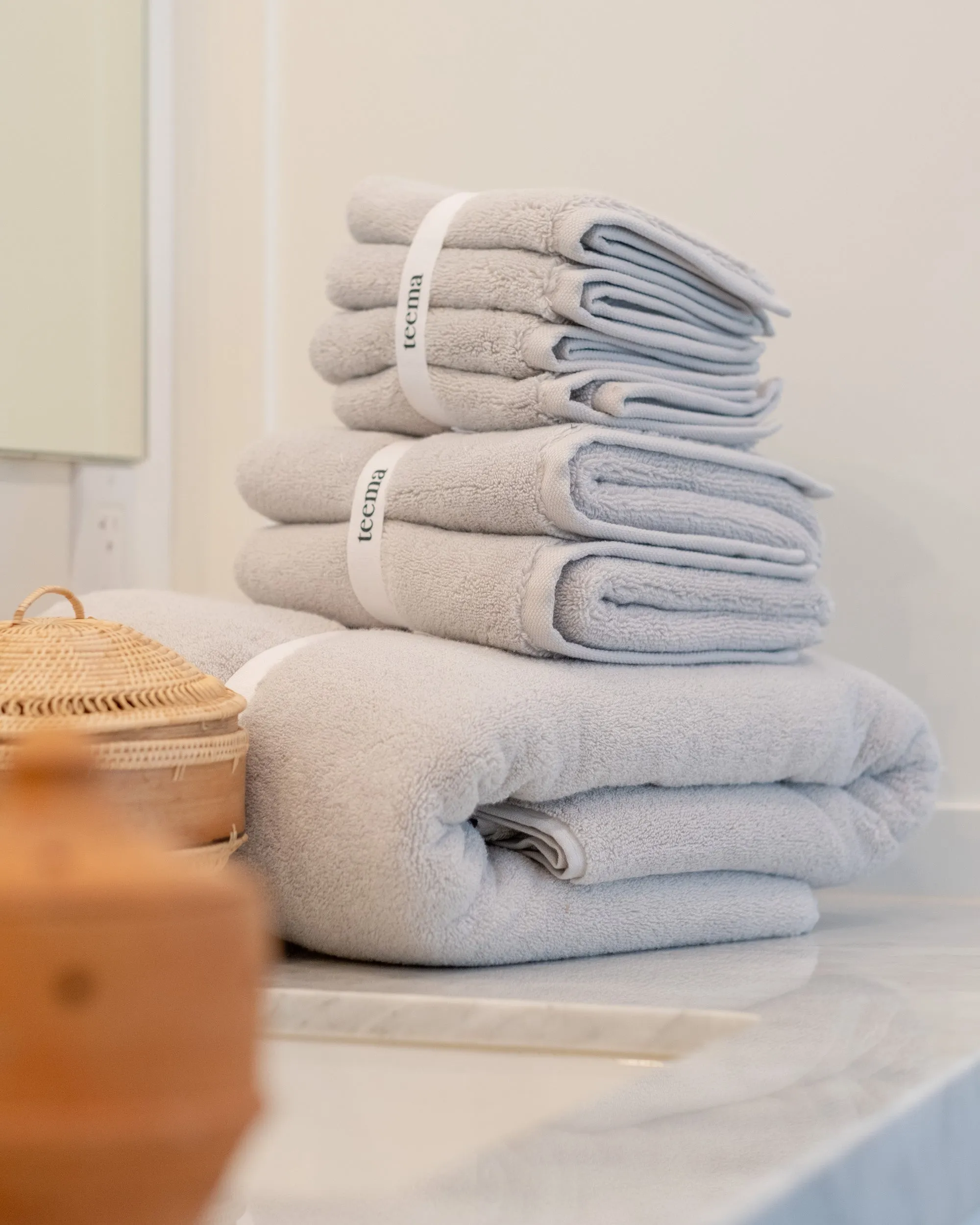 Luxe Bath Towels in Stone