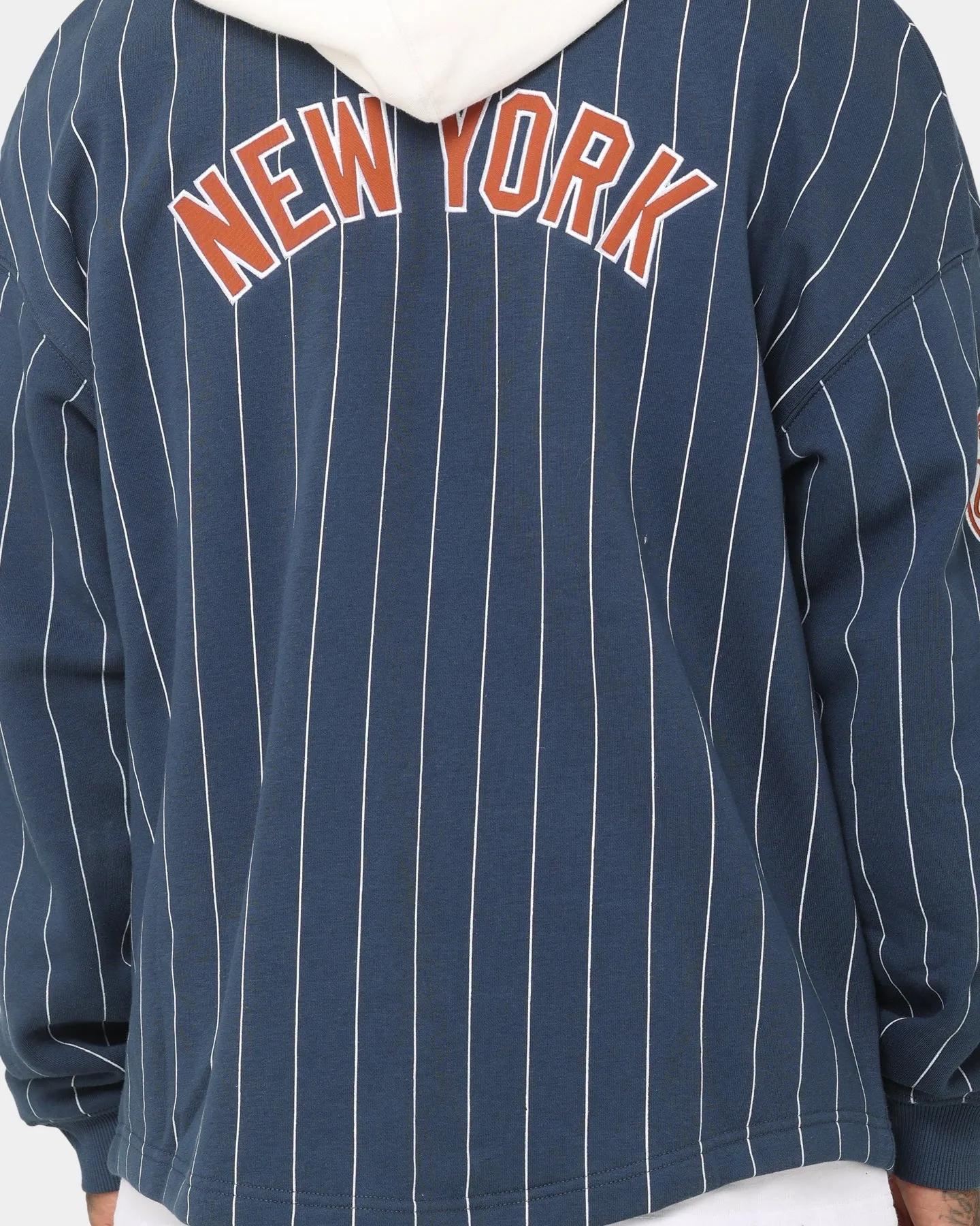 Majestic Athletic New York Yankees Fleece Replica Hooded Jacket French Navy