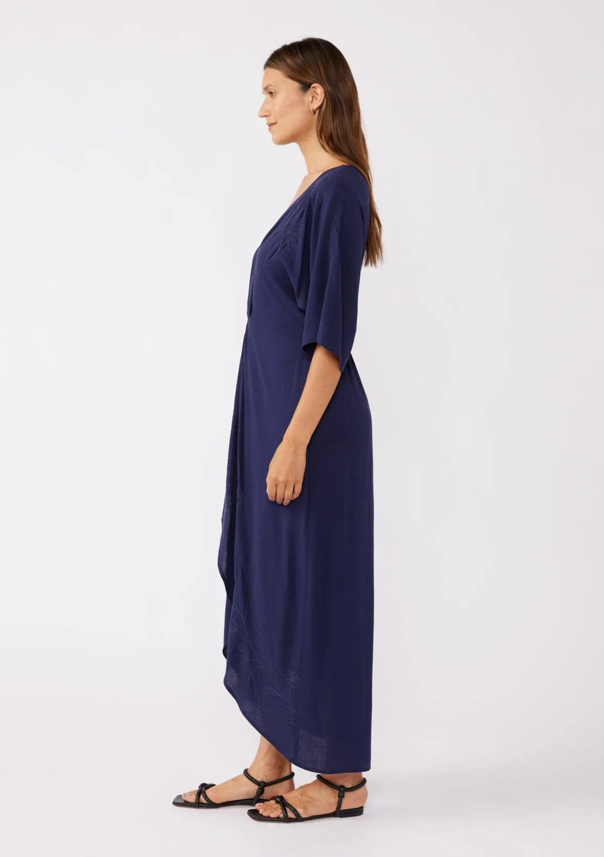 Maritime Knot Front Maxi Dress